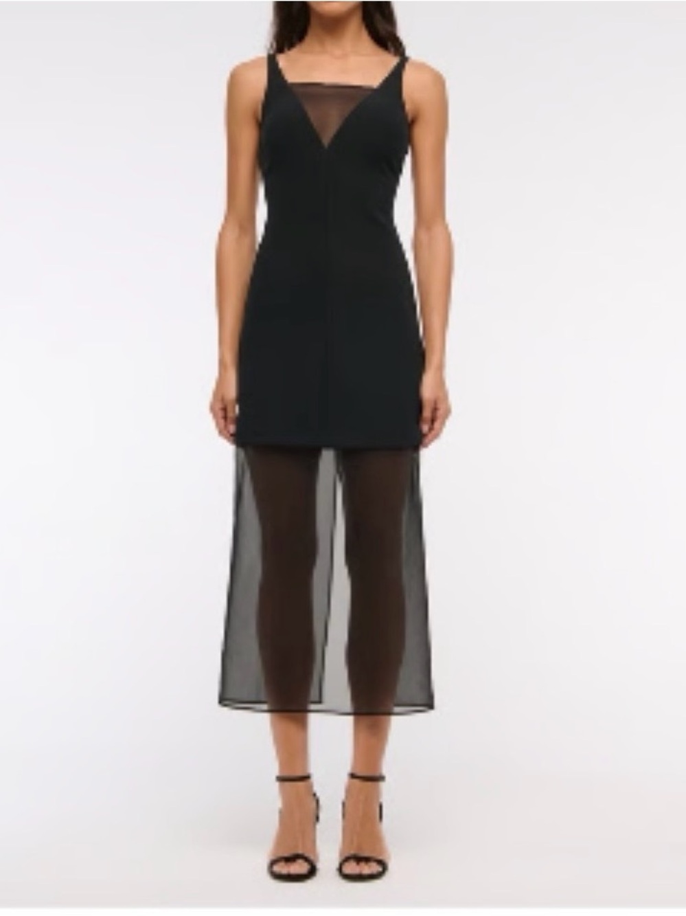 Abercrombie & Fitch Black Mesh Hem Mini Dress - Size S